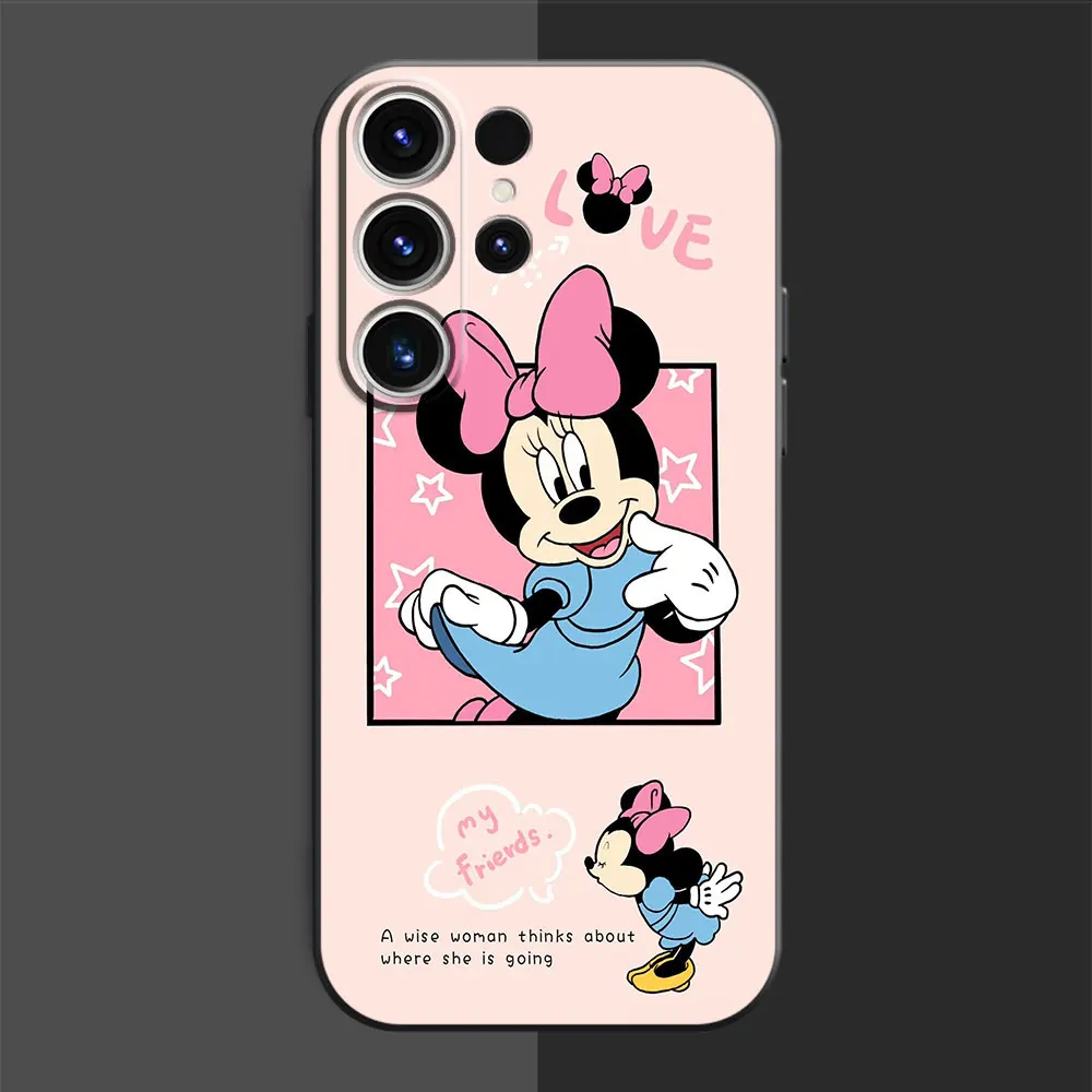 Disney Mickey Minnie Case for Samsung Galaxy S24 S9 S20 FE S23 Ultra 5G S10e S21 S8 S7 Edge S22 Plus S10 TPU Soft Capa Cover