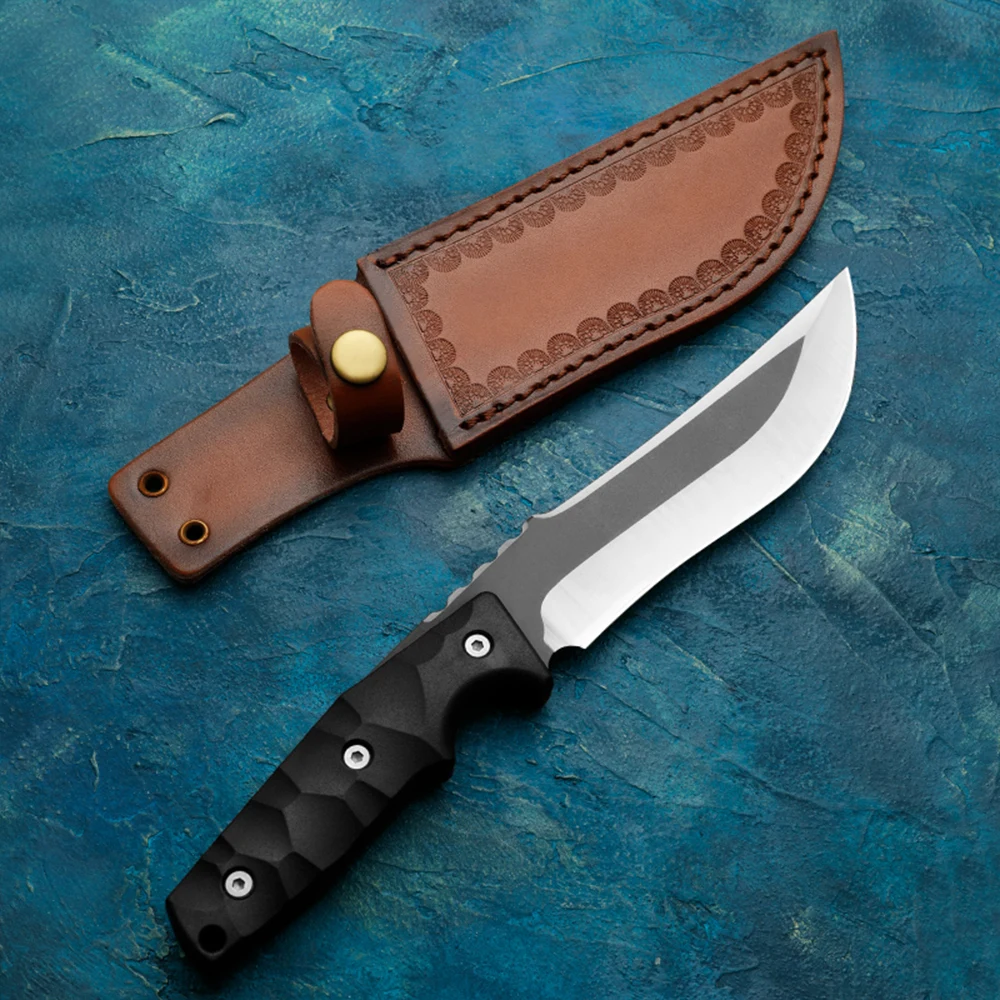 High quality 7CR13MOV steel outdoor knife fixed blade wilderness survival knife men\'s gift rescue knife hiking hunting knife