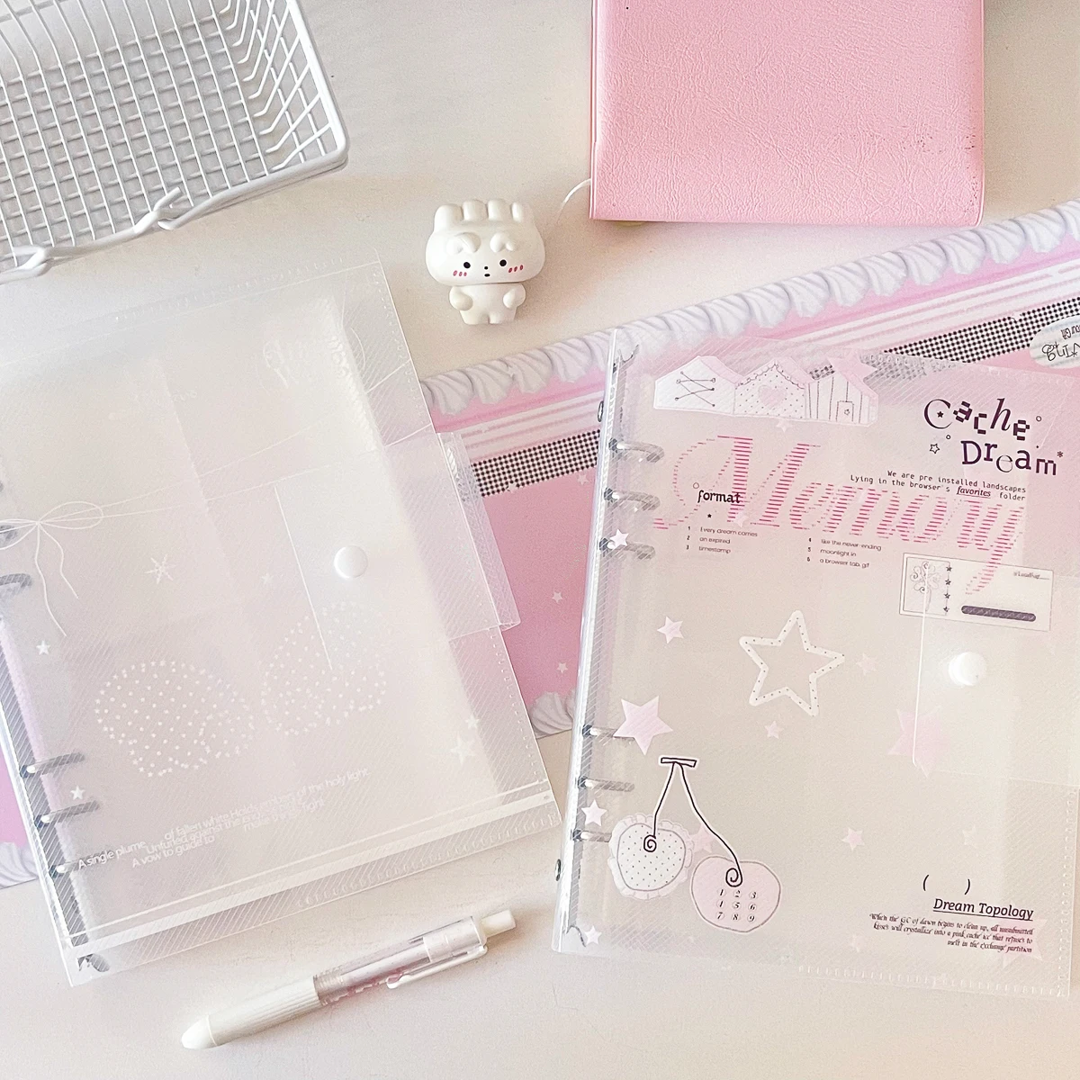 A5 Loose-Leaf Binder Organization Ins Style Ring Binder Notebook Scrub PP Inner Core Cover Note Book Journal Planner Office