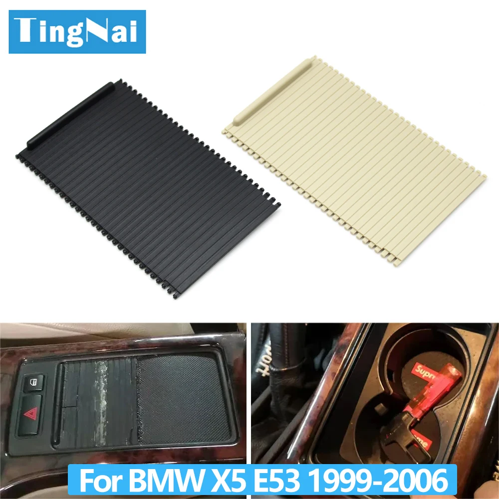 

Car Center Console Water Cup Holder Roller Shutter Cover For BMW X5 E53 1999-2006 51168402941,51168408026
