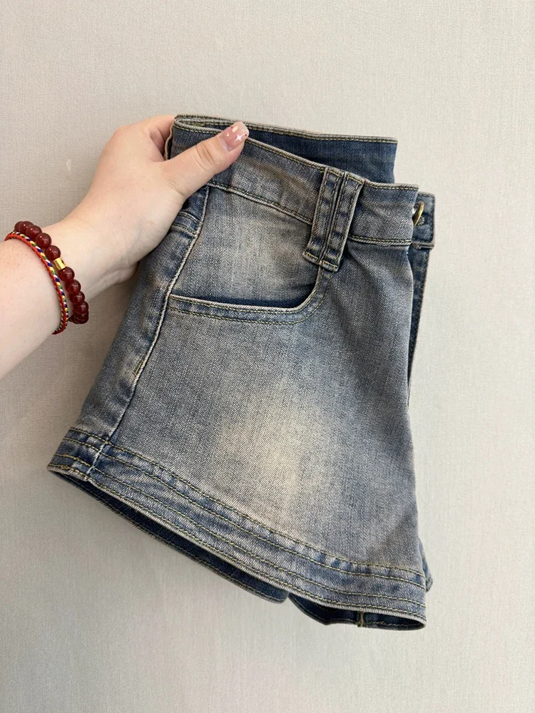 Short en Jean Classique et Sexy pour Femme, Fermeture Éclair, Bouton Basique, Décontracté, Mode, Lavé, Poches Simples, Vintage, Denim, Y2K, Été