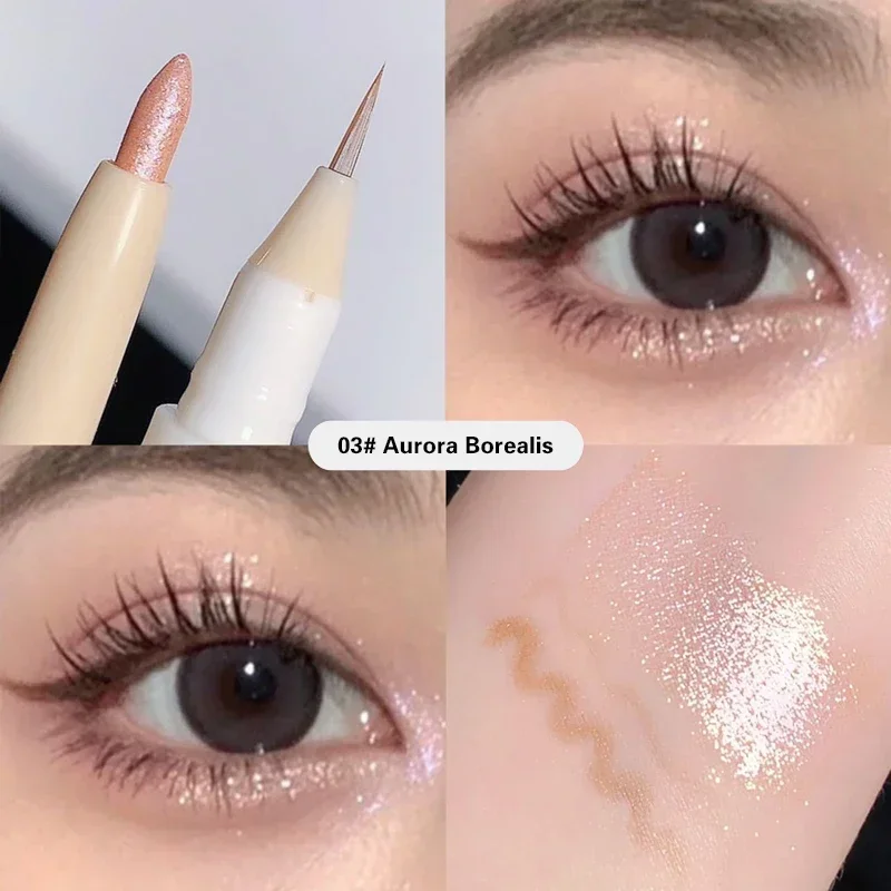 Glitter Diamond Eyeliner Potlood Markeerstift Glitter Oogschaduw Liggende Zijderups Pen Make-up Schoonheid Vrouwelijke Cosmetische Koreaanse Make-up