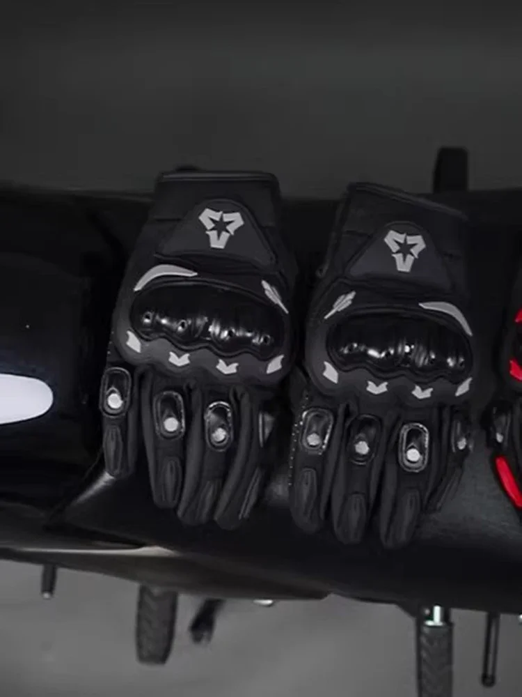 

Unisex Summer Motorcycle Riding Gloves Hard Knuckle Touch Screen Compatible Anti-Slip Breathable Motocross Biker Gloves M-XXL