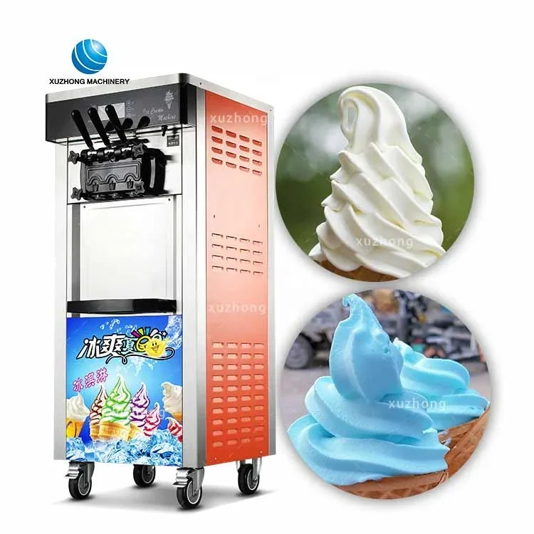 

Italian Ice Cream Machine Soft Ice Cream Making Machine Three Flavors Soft Serve Machine For Ice Cream