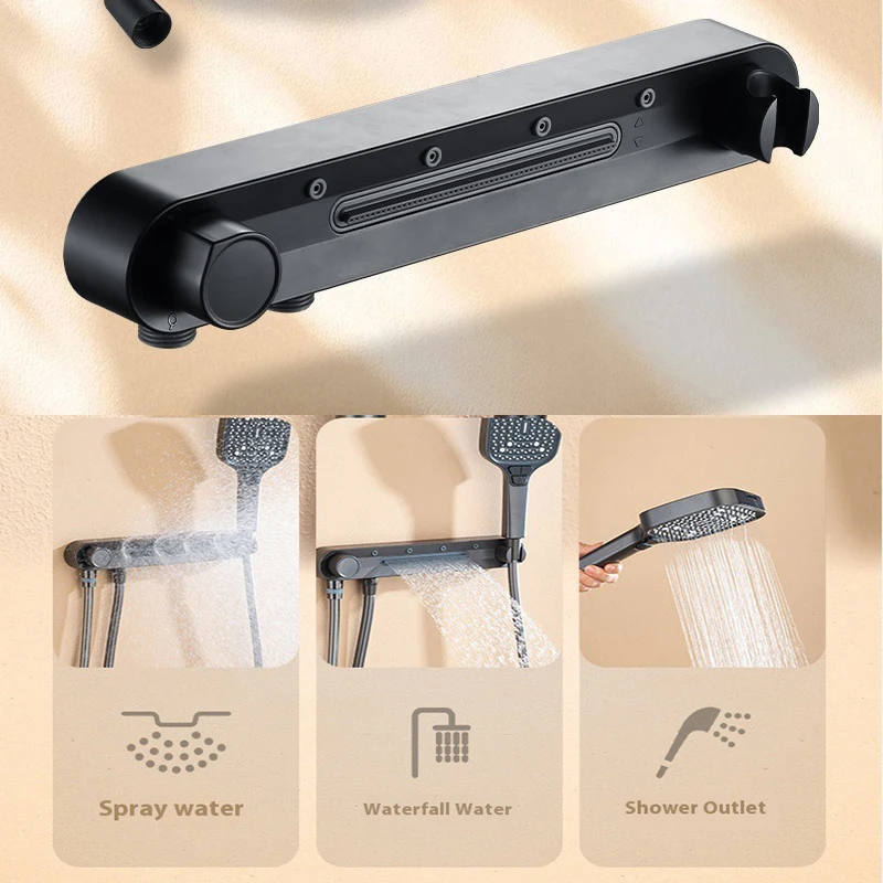 

Массажная насадка для душа в ванной комнате, насадка для душа для полоскания талии и спины, экономия воды под высоким давлением, аксессуары для ванной комнаты с защитой от падения
