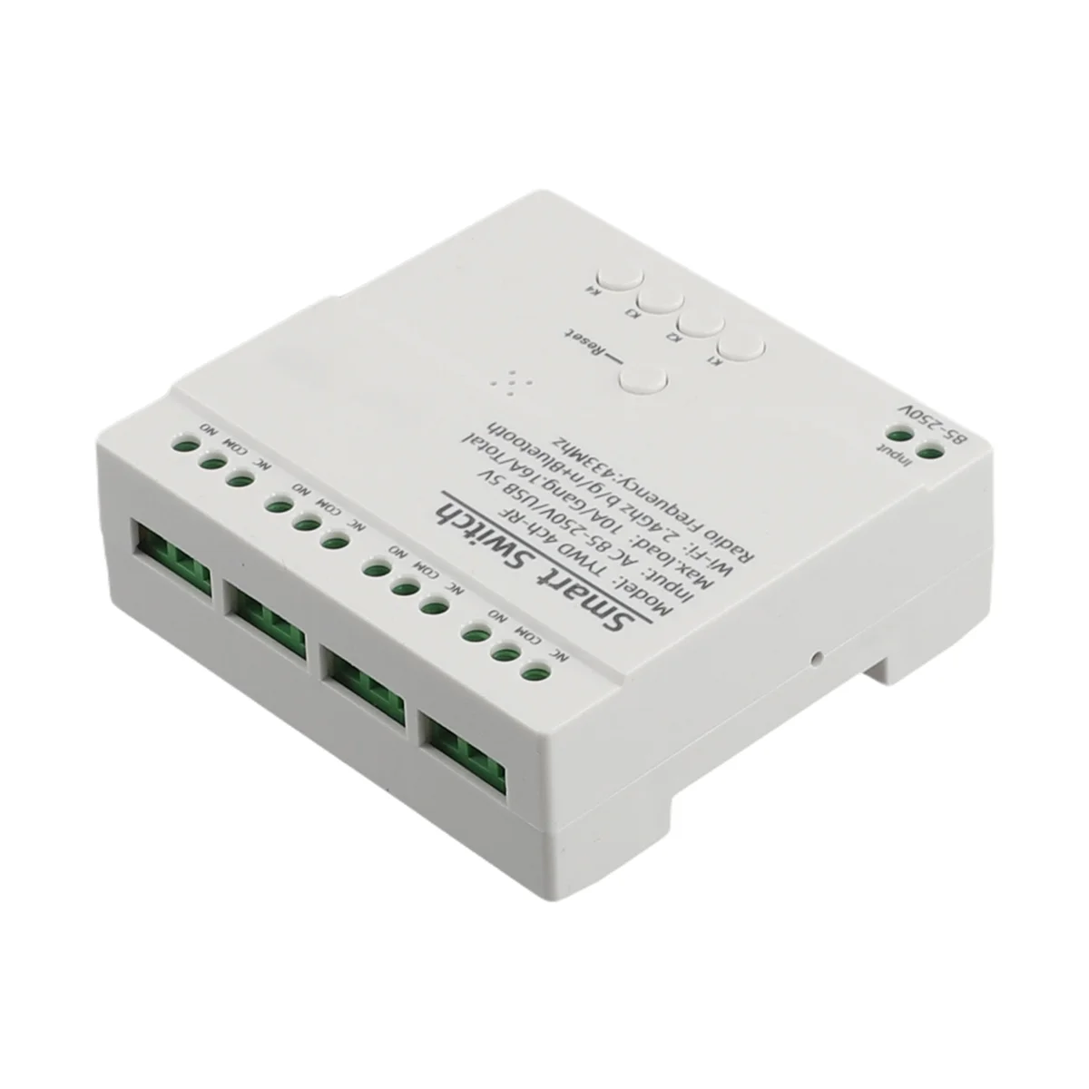 Graffiti WiFi Module 4-Channel WiFi Tap Self-Locking Module with RF 4-Channel AC 85-250V with Enclosure