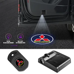 Car Door Decoration 3D Wireless Projector Lamp HD Welcome Light for MITSUBISHI Ralliart Lancer Competition ASX EX LANCER AIRTREK