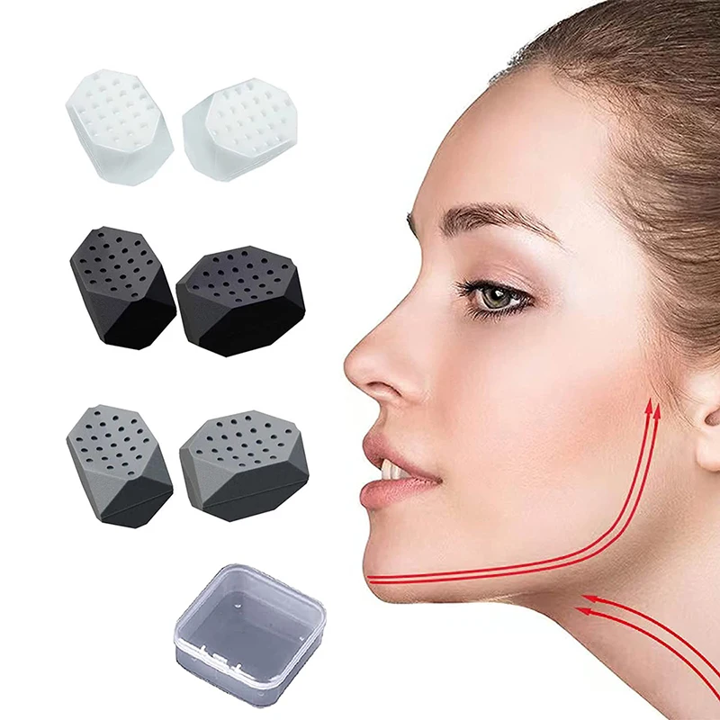 Jaw Exerciser for Men & Women Silicone Jawline Exerciser Tablets Powerful Jaw Trainer Face Slimmer Chew Ball Jawline Shaper