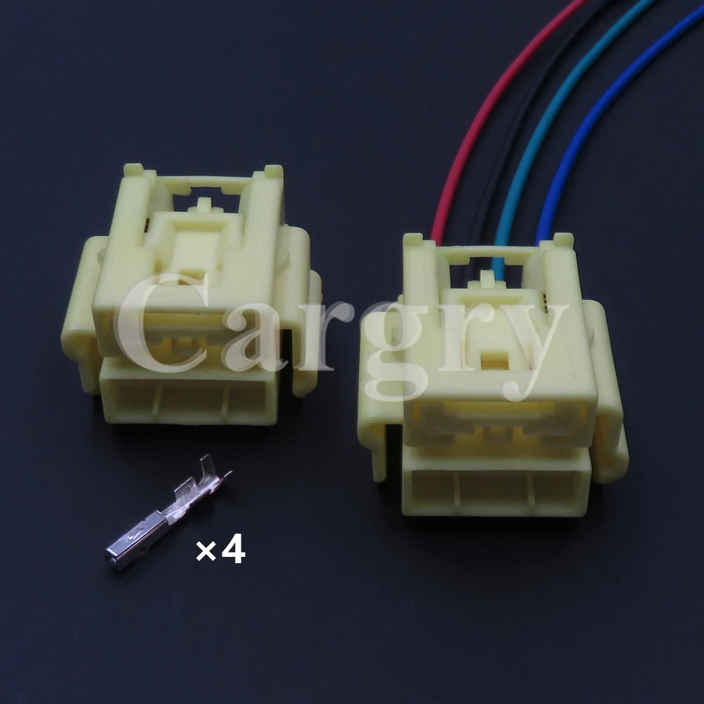 1 Set 4P 1.2 Series Yellow Auto Unsealed Harness Socket AC Assembly 7283-6134-70 Automotive Accessories Car Modification Parts