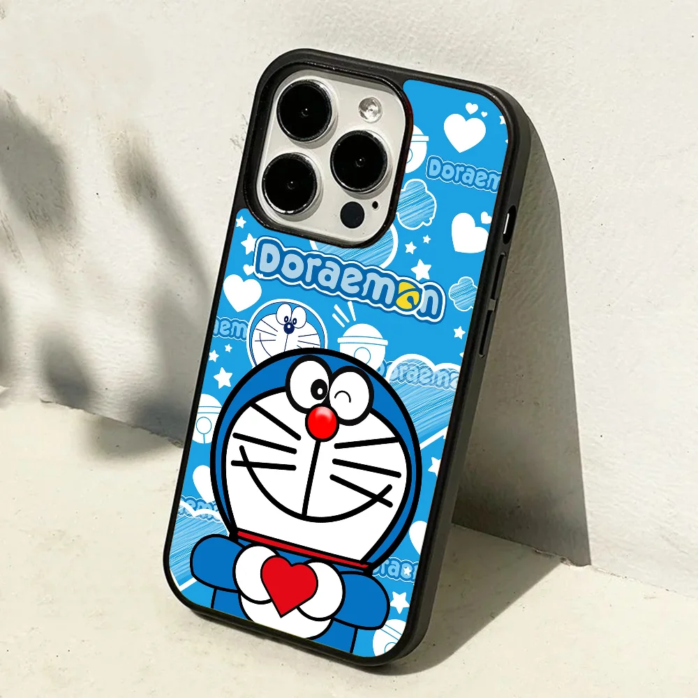 Cartoon  Anime D-Doraemon Phone Case Strong Magnetic For IPhone 16 15 14 13 Pro Max 11 12 Mini Alex Mirror For Magsaf