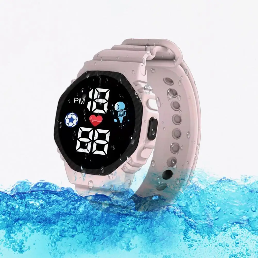 Lightweight  Stylish Fashion Football LED Digital Movement Watch Gift Digital Watch Drop-proof   for Daily Wear