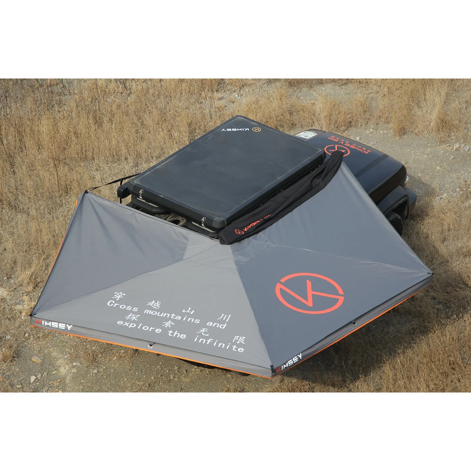 ATV&UTVFactory Price Custom Outdoor Camping Hard Shell Roof Top Tent Wholesale 270 Degree Awning Tent From China