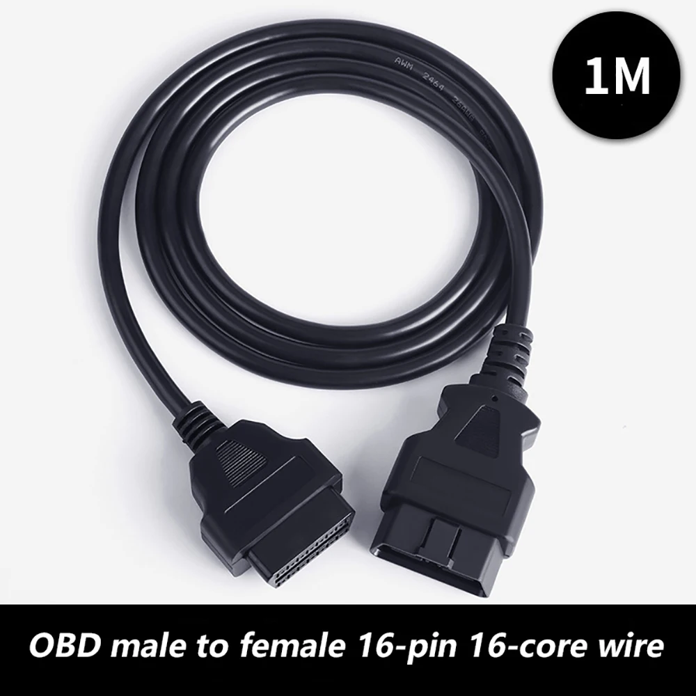 Obd2 التشخيص تمديد كابل 16 دبوس ذكر إلى 16Pin أنثى obd موصل ل 12 فولت 24 فولت الديزل Gaslion سيارة ELM327 obd تمديد
