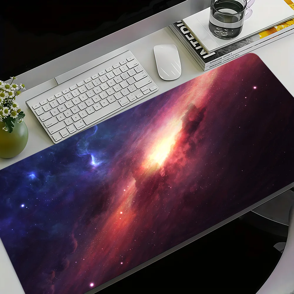 Universe Galaxy Nebula Space Mouse Pad Non-slip Thickened MousePad Large Writing Lockedge Gaming Cushion Office Student