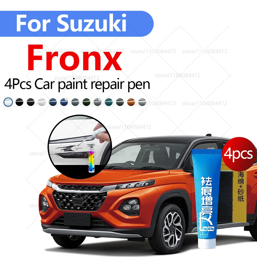 

Ручка для ремонта автомобильной краски для 2023-2025 Suzuki Fronx, аксессуары для ремонта царапин, 4 шт., белый ZHJ, черный ZJ3, коричневый, серый, синий, красный