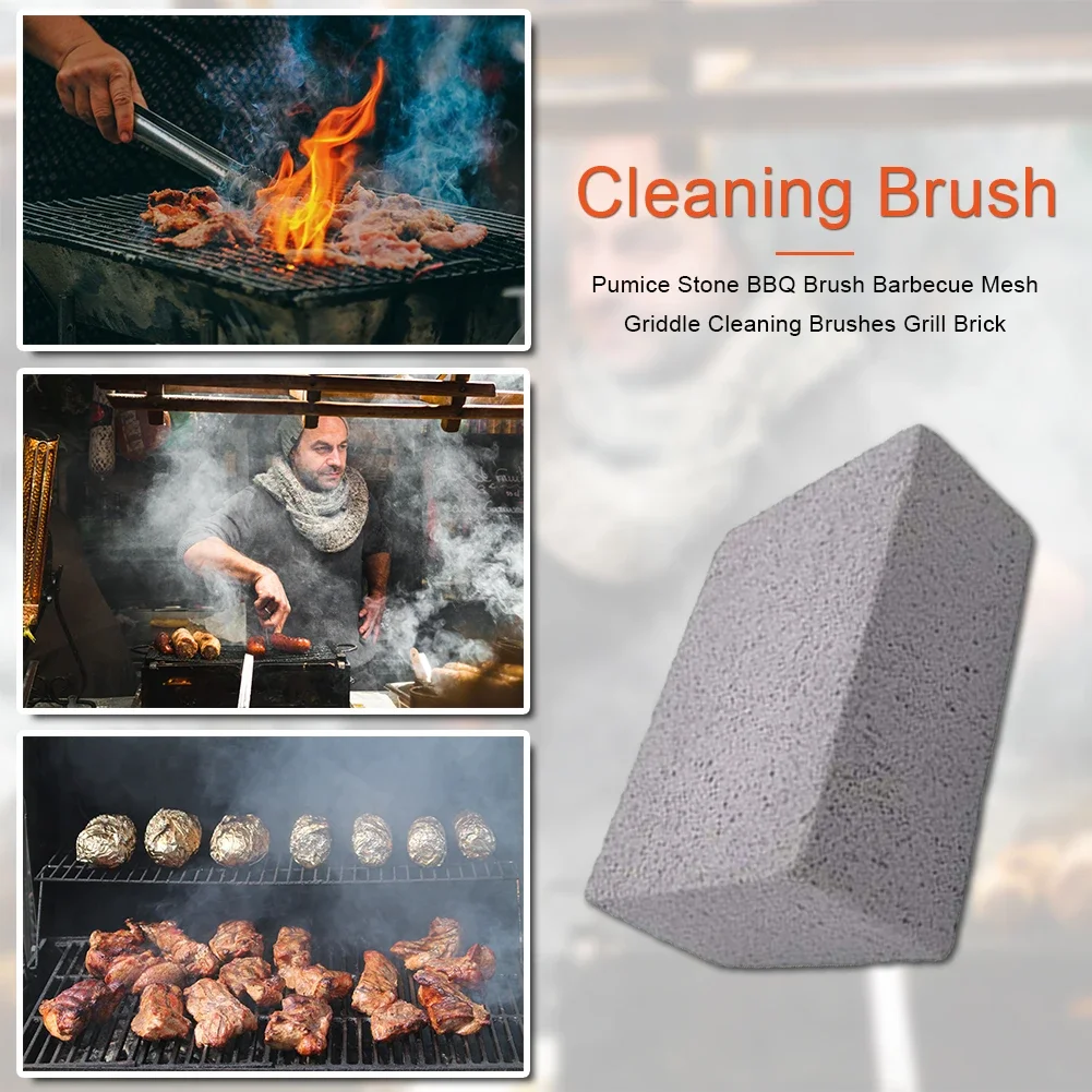 BBQ Grill Cleaning Brush for Barbecue Rack Outdoor Kitchen Clean BBQ Tools Barbecue Cleaning Stone Pumice Brick Block image 4