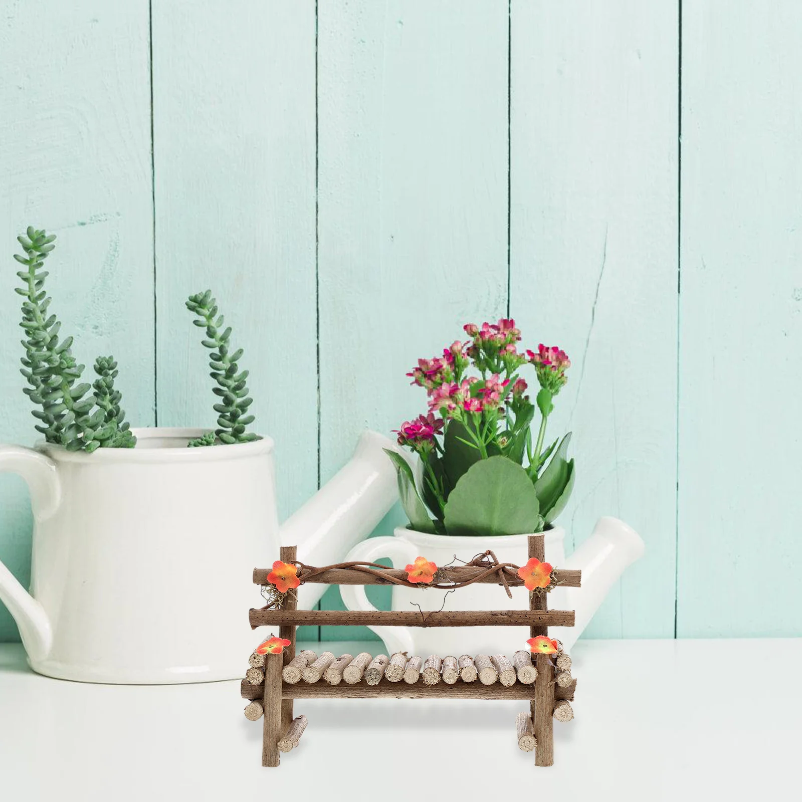 

Realistic Miniature Wooden Chair Ornament For Dollhouse Decor Micro Landscape Garden Accessories Tiny Bench Park Furniture Mini