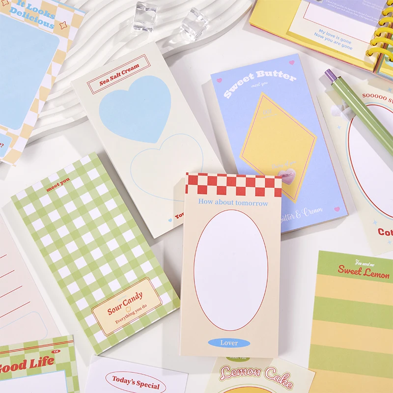 100Pcs Yummy Radio Series Memo Pad Decoration Scrapbooking Message Office Notes Paper To Do List Weekly Notepad Stationery