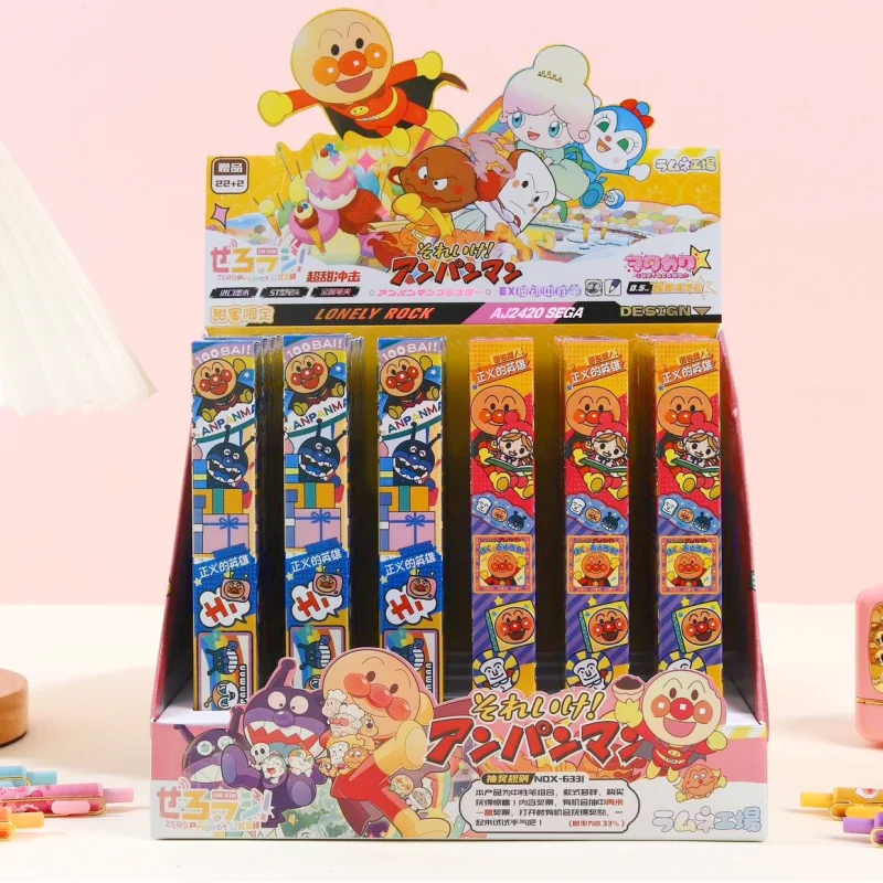 

6/24pcs New Bread Super Man 0.5 Black Gel Pen Student Cute Cartoon Funny Press Signature Pen Stationery Gift