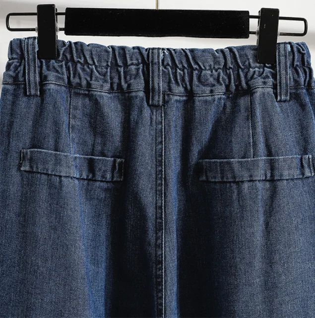 Jeans Casual da donna nuovo arrivo 2023 stile coreano Streetwear All-match pantaloni larghi a vita alta femminili alla caviglia in Denim