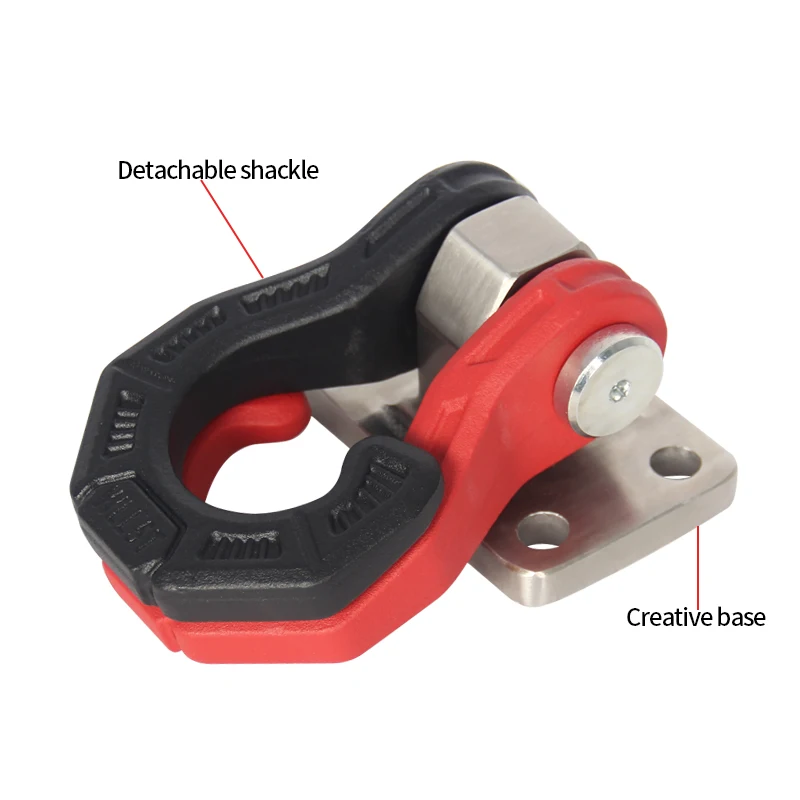Front rear Tow Hook D Ring Shackle 85*45mm base Kit Heavy Duty Steel Trailer hitch Off road modification accessories