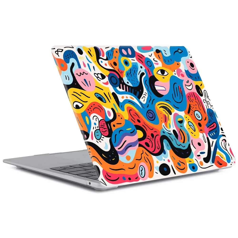 Abstrakter Ausdruck Graffiti Laptoptasche für MacBook Air 15 M4 Cover 2025 A3241 15,3 Funda für Pro M1 M2 M3 13 14 16 Print Case