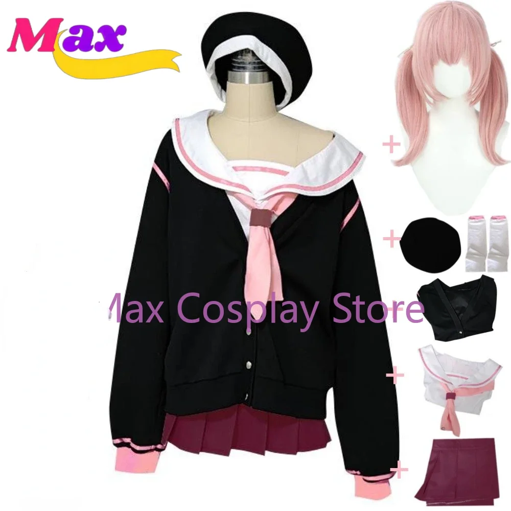 

Max Game Shimoe Koharu Project MX Косплей Костюм Парик Аниме Троица Общая школа Лоли Униформа моряка Хэллоуин