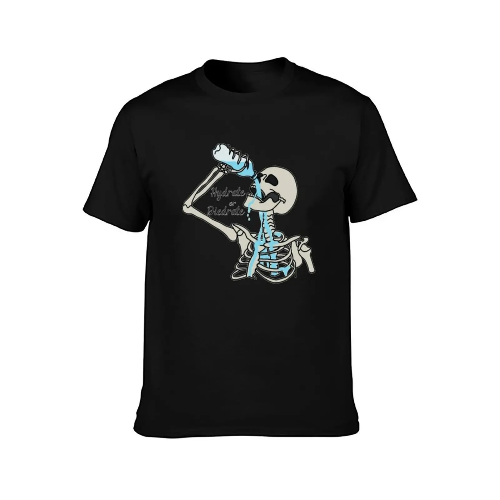 Hydrate or Diedrate Skeleton T-Shirt Large Size Short Sleeve T-Shirt