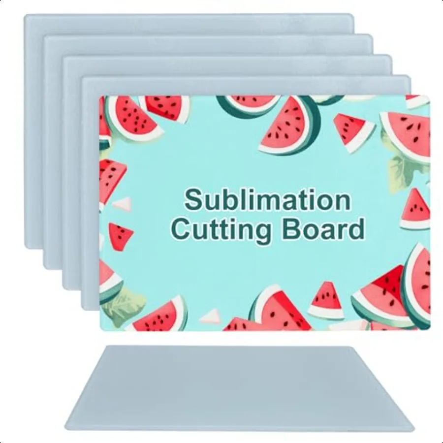 

6PCS Sublimation cutting board blanksGlass cutting board Sublimation cutting boards Sublimation glass as gifts to give to frien