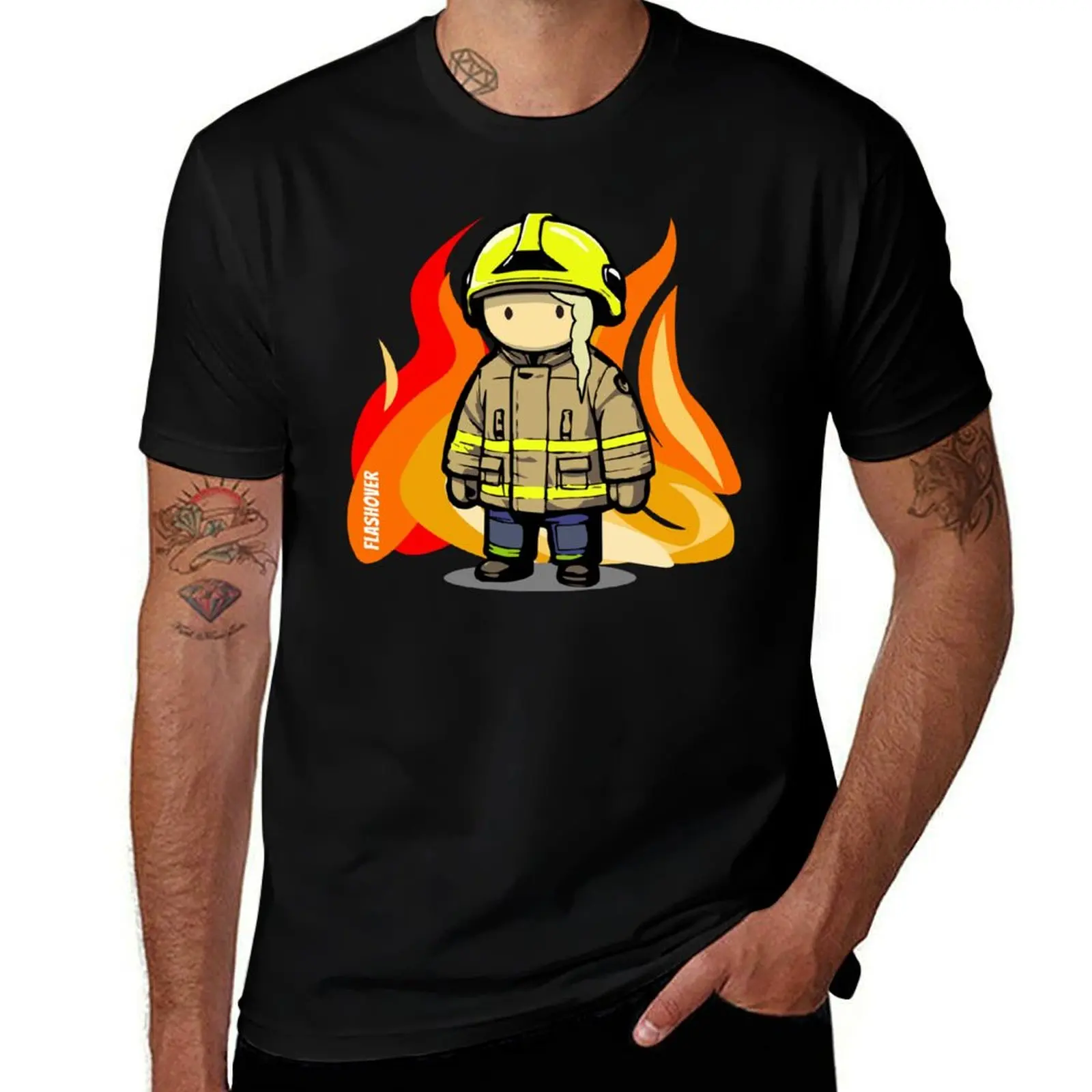 

Urban Firefighter Female - Large Design (Light Hair) T-Shirt T-shirts oversize tops graphics tshirts for men