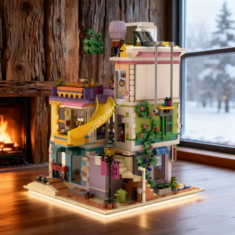 

1933pcs MOC Modular Heartlake Center Kitchen Friendse Model Building Blocks Assemble DIY Toy Idea Brick Christmas Gift Birthday