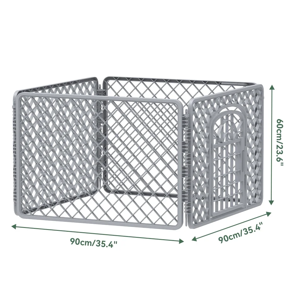 Heavy Duty 90cm*90cm*60cm Panel Outdoor Indoor Metal Puppy Dog Playpen Dog Fencing