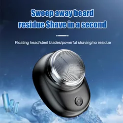 Portable small steel gun razor rechargeable mini razor men's shaving razor travel set mini Electric Shaver for Men Beard Knife