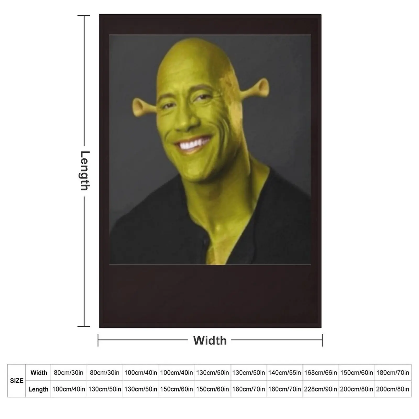 Dwayne &x27;The Shrok Johnson Classic T-Shirt Throw Blanket couch cozy soft plush fuzzy picnic outdoor blanket