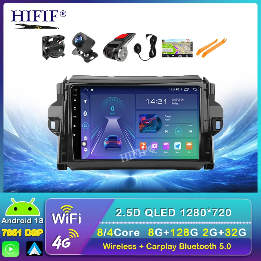 

Android 4G LTE 2Din Car Multimedia Radio GPS Navigation Stereo For Toyota Fortuner 2015 2016 2017 2018 2019 2020 RDS BT