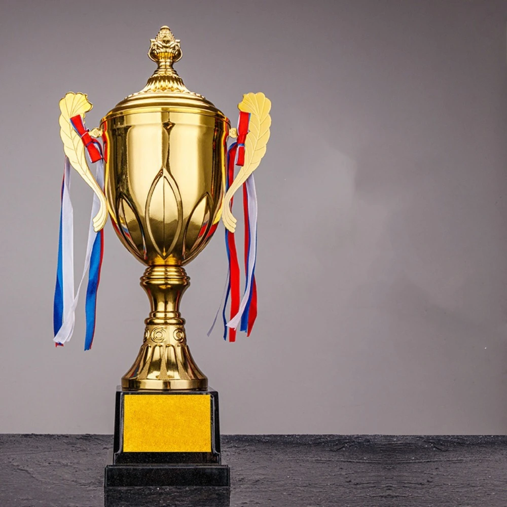 金銀銅賞トロフィー金属製モデルスポーツゲーム小賞カップサッカー大会蓋付き優勝賞トロフィー