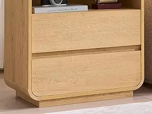 nightstand night stand bedside end table bed side bedroom nightstands charging station natural tall
