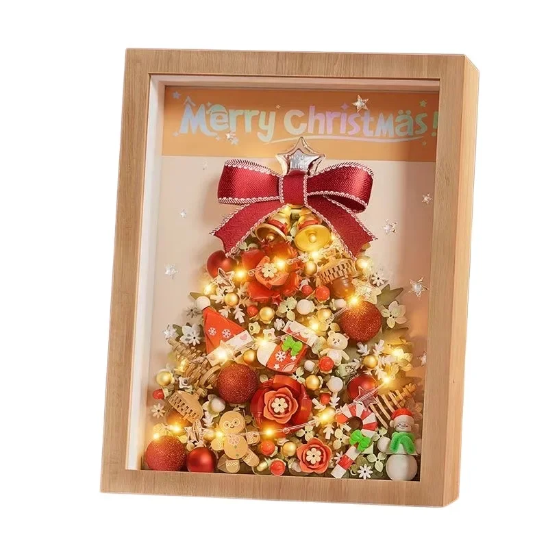 

Merry Christmas Building Blocks MOC Fantasy Picture Frame Ornaments Home Decorations Kids Toys Gifts for Girls