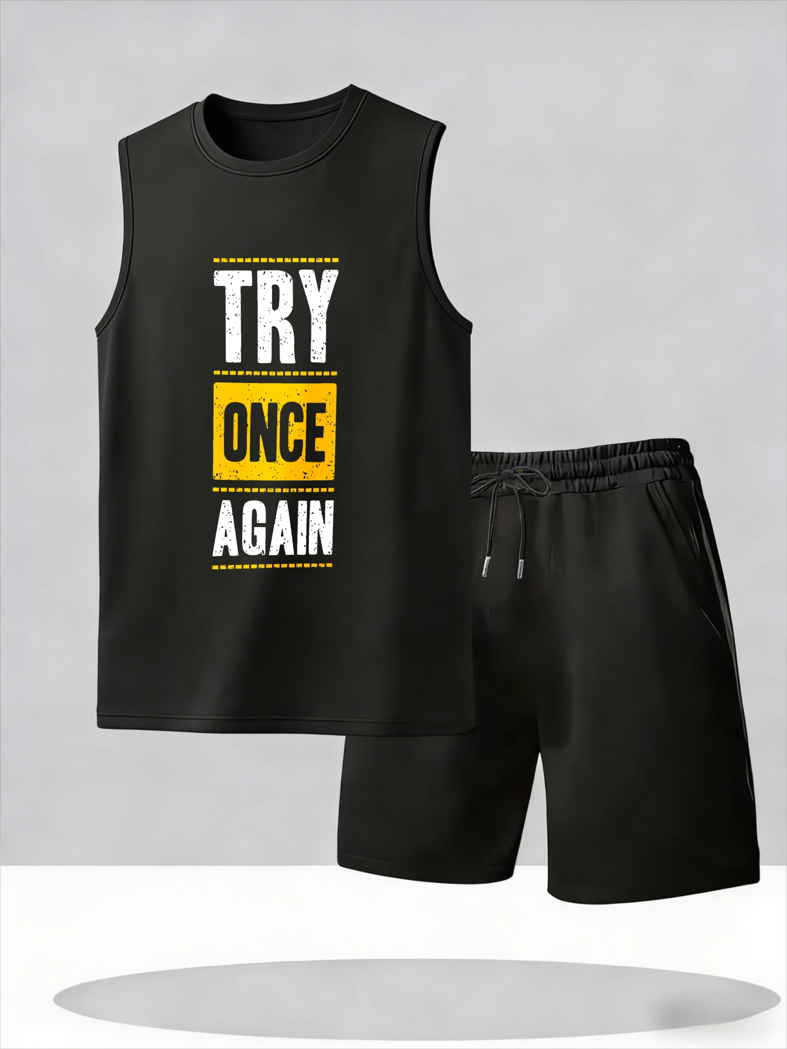 

Men's Tank Top Sets 2026 Summer Thin Quick Dry crewneck beach sports suits Breathable sets for men oversize sports seaside