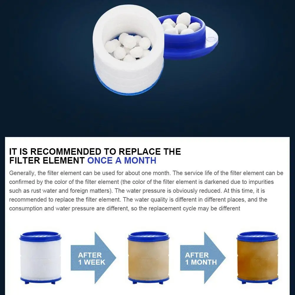 40-2PCS Faucet Water Filter Element Remove Chlorine Heavy Metals Filtered Shower Head Bath Filtration Purifier Soften Hard Water