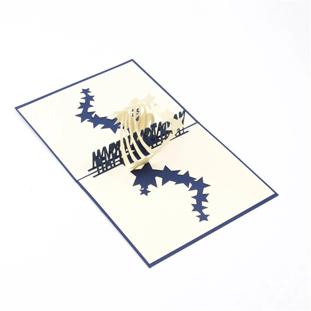 

2pcs 3D for Kids Birthday Card 3D Birthday Card Greeting Cards Paper Pop Up Greeting Gifts Printing Products