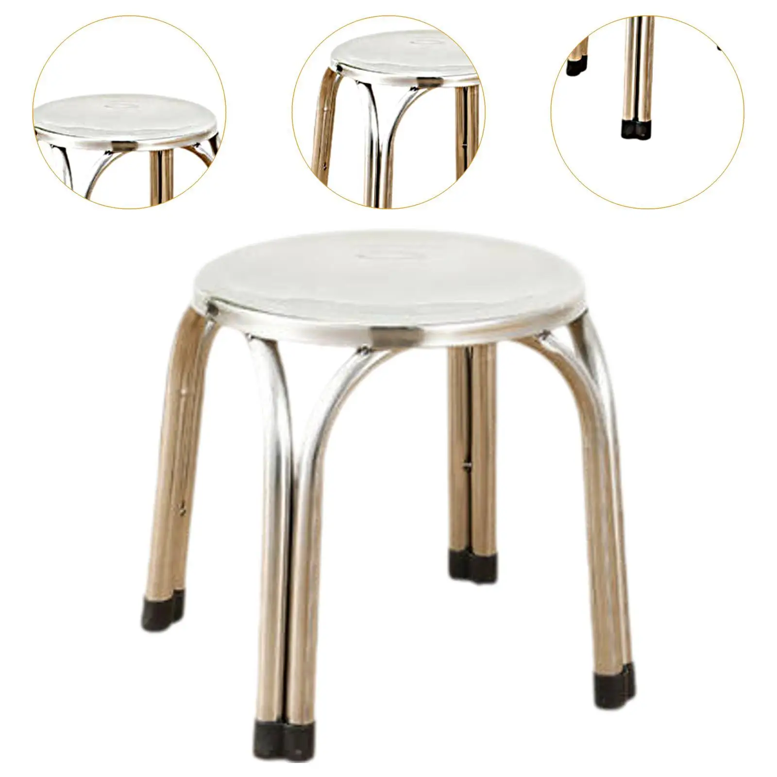 Stacking Stool Classroom Stools Stainless Steel Easy Clean Nonslip Portable