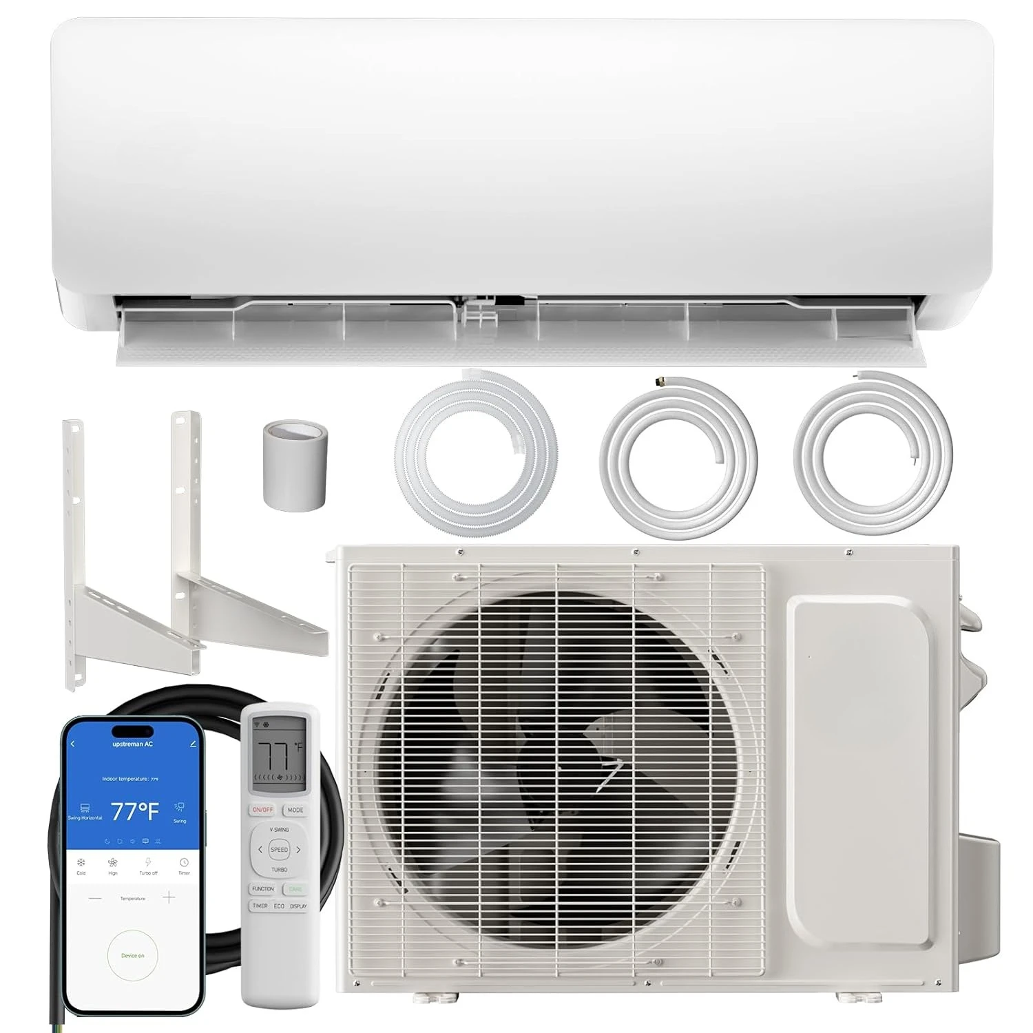 

12000 BTU Mini Split Air Conditioner, 115/230V Split AC Unit, Energy Efficient Inverter AC, 20 SEER2 Energy Saving, Customized