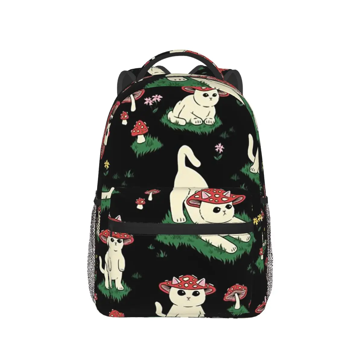 

Cartoon Mushroom Cat Design Backpack Hot Sale Daypack Large Capacity Children BookBag School Bag Shoulder Bags for Men Women