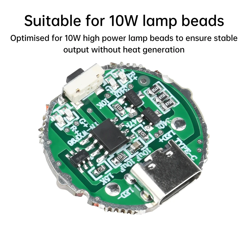 ثلاثة مستويات يعتم الجانب الصحافة مصباح يدوي قوي لوحة للقيادة التبديل لوحة دوائر كهربائية DIY الملحقات مناسبة لخرز الضوء 10 واط