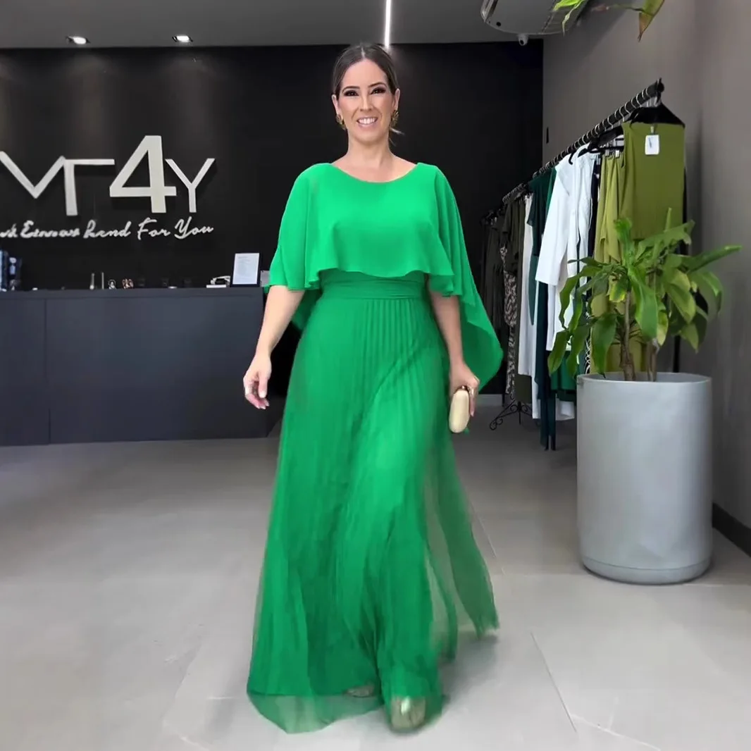 Nowa, wygodna, codzienna sukienka damska w dużych rozmiarach z odkrytymi ramionami, dzianinowa, letnia, z włókna poliestrowego, model 2024.