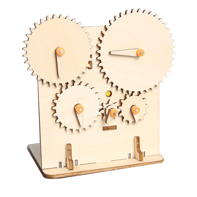 Ruota dentata elettrica in legno giocattolo scientifico per bambini tecnologia Gadget STEM fisica Puzzle Kit apprendimento giocattoli educativi per bambini