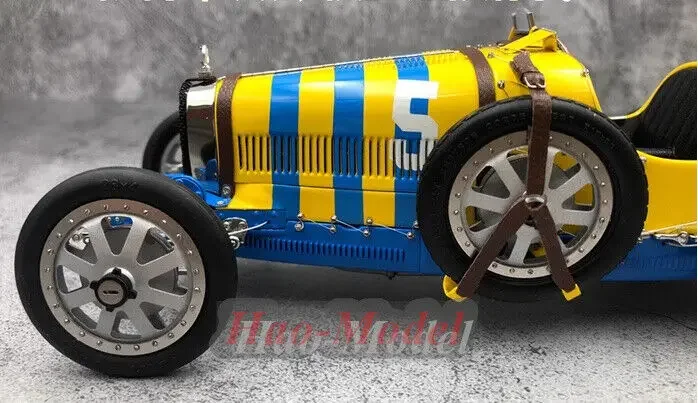 CMC 1/18 For Bugatti T35 #5 1924 Car Model Alloy Kids Toys Boys Birthday Gifts Simulation Hobby Display Collection Blue yellow