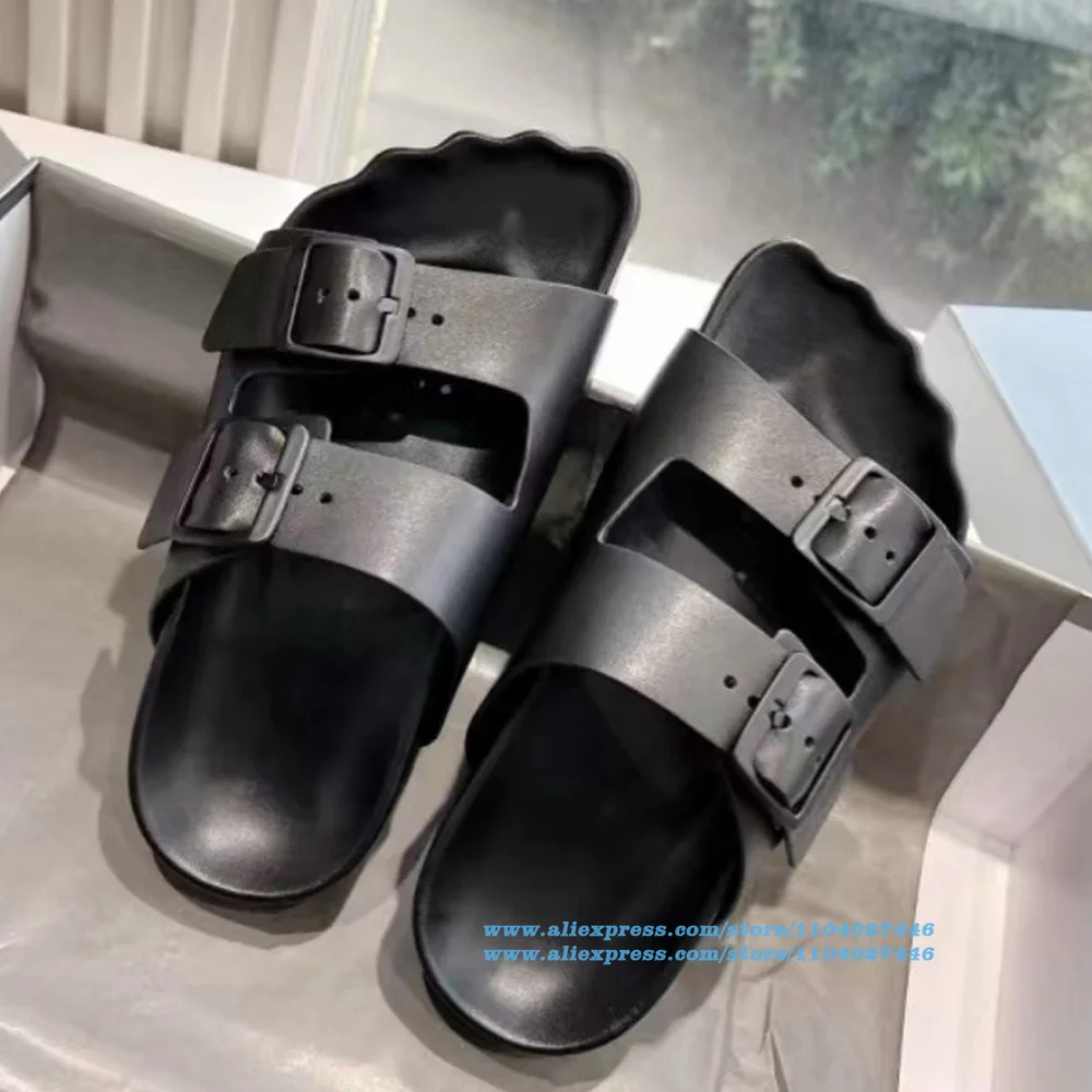 

Five Toed Flat Slippers Designer Men's Shoes Belt Buckle Slip On Mules Wear-Resistant Trendy Luxury Handmade Men's Shoes