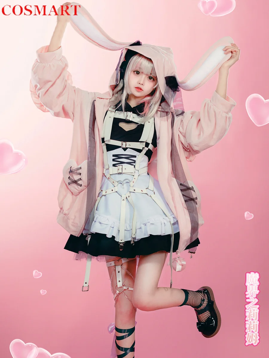 

Yutuber VTuber Makaino Ririmu Cosplay Costumes Women Cute Party Suit Pink Coat Dress Halloween Carnival Uniform Custom Made